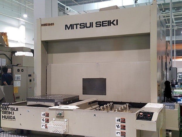 Vista frontale della macchina Mitsui Seiki HU80A